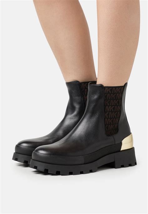 michael kors skinny black leather boot|Michael Kors ankle boots women.